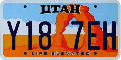UT license plate Y187EH