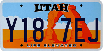 UT license plate Y187EJ