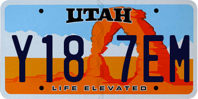 UT license plate Y187EM