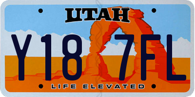 UT license plate Y187FL