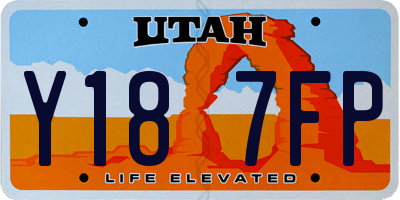 UT license plate Y187FP