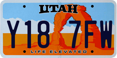 UT license plate Y187FW