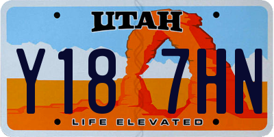 UT license plate Y187HN