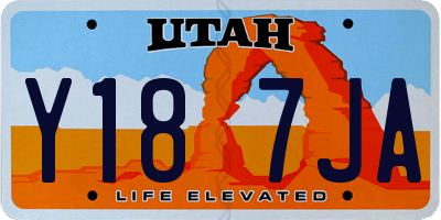 UT license plate Y187JA