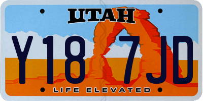 UT license plate Y187JD