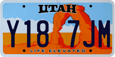 UT license plate Y187JM