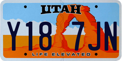 UT license plate Y187JN