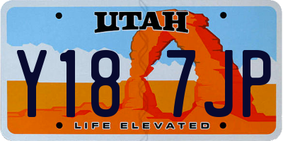 UT license plate Y187JP