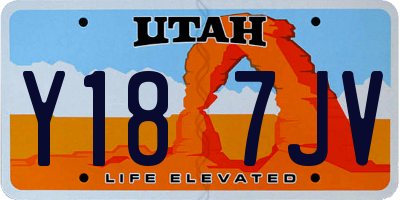 UT license plate Y187JV