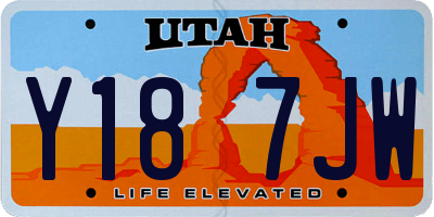 UT license plate Y187JW