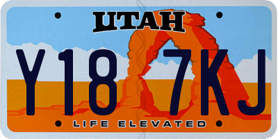 UT license plate Y187KJ