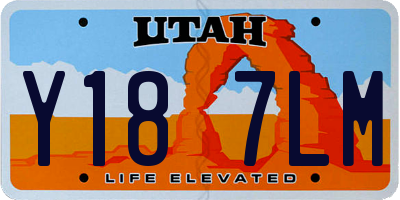 UT license plate Y187LM