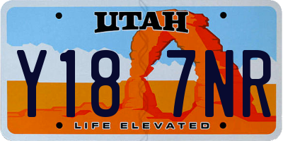 UT license plate Y187NR