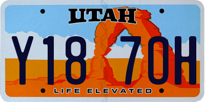 UT license plate Y187OH