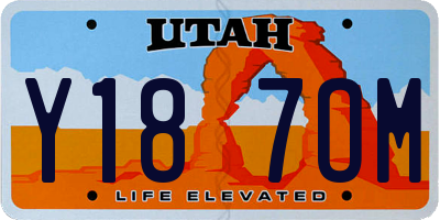 UT license plate Y187OM