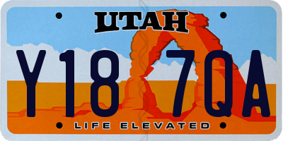 UT license plate Y187QA