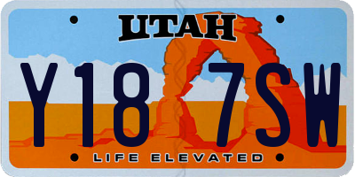 UT license plate Y187SW