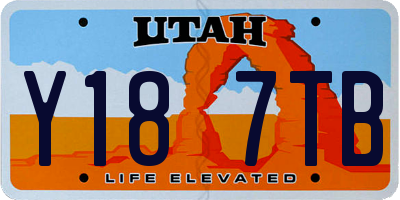 UT license plate Y187TB