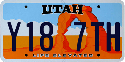 UT license plate Y187TH