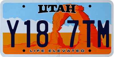 UT license plate Y187TM