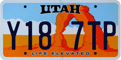 UT license plate Y187TP