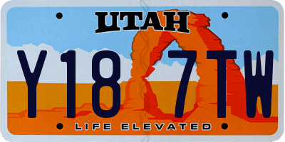 UT license plate Y187TW
