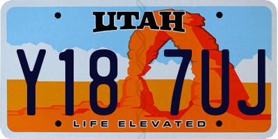 UT license plate Y187UJ