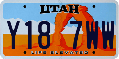 UT license plate Y187WW