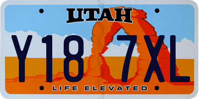UT license plate Y187XL