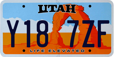 UT license plate Y187ZF