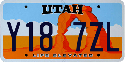 UT license plate Y187ZL