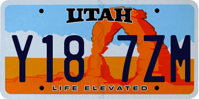UT license plate Y187ZM