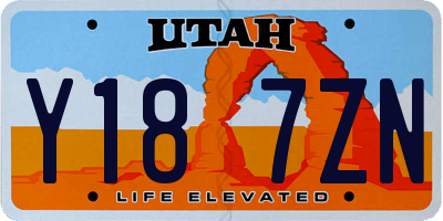 UT license plate Y187ZN
