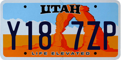 UT license plate Y187ZP