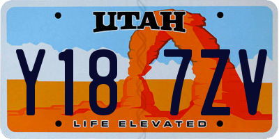 UT license plate Y187ZV