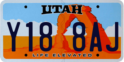 UT license plate Y188AJ