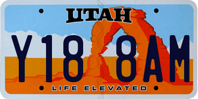 UT license plate Y188AM