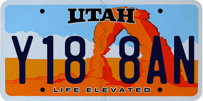 UT license plate Y188AN