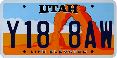 UT license plate Y188AW