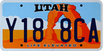 UT license plate Y188CA