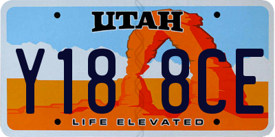 UT license plate Y188CE