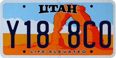 UT license plate Y188CO
