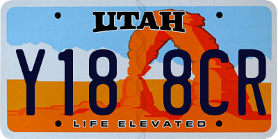 UT license plate Y188CR