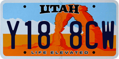 UT license plate Y188CW