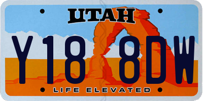 UT license plate Y188DW