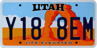 UT license plate Y188EM