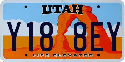 UT license plate Y188EY