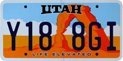 UT license plate Y188GI