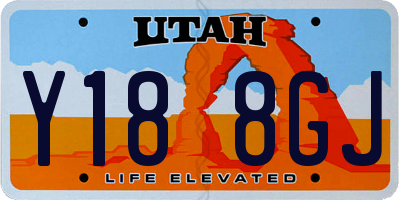 UT license plate Y188GJ