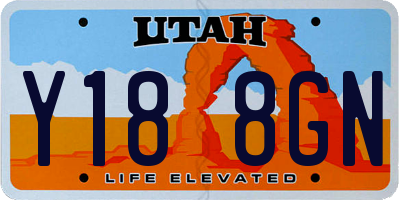 UT license plate Y188GN